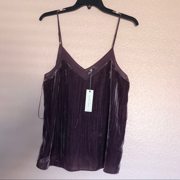 LUCKY BRAND | BRAND NEW VELOUR PURPLE TANK - Picture 2 of 5